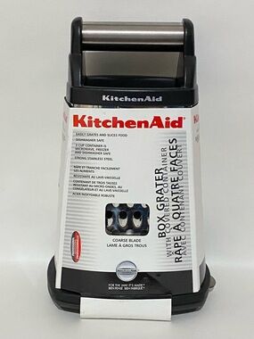 KitchenAid Black and Stainless Steel Box Grater with Container